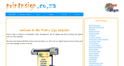 Desktop Screenshot of printnsign.co.za